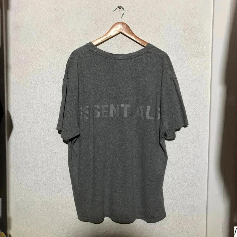 Grey Fear of God Essentials T Shirt Reflective Print - Large