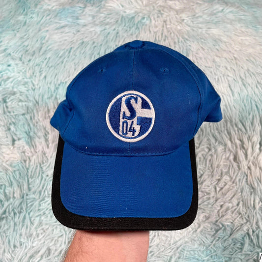 Deadstock Vintage 90s Schalke Cap Adidas Blue