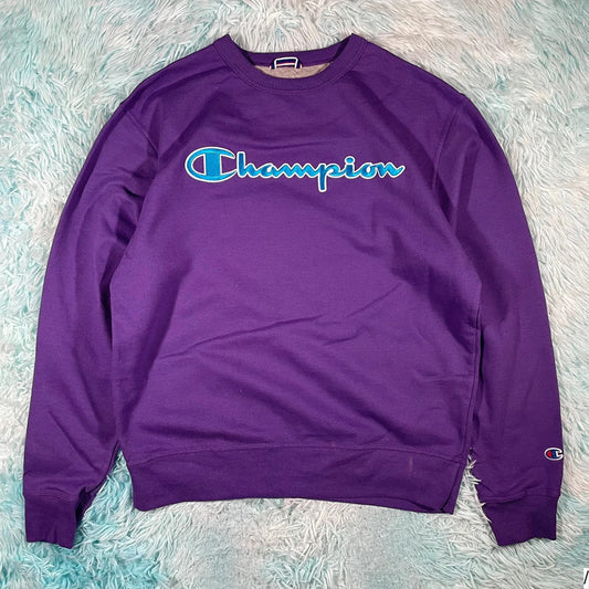 Purple Champion Sweatshirt Logo - Medium