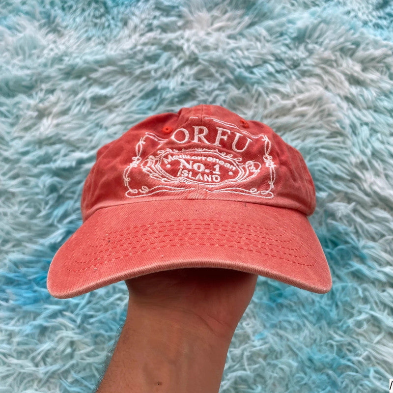 Coral Peach Corfu Tourist Cap