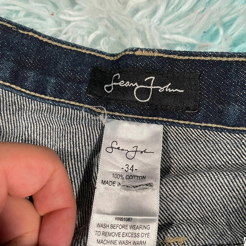 Vintage 90s Sean John Baggy Jean Shorts Jorts