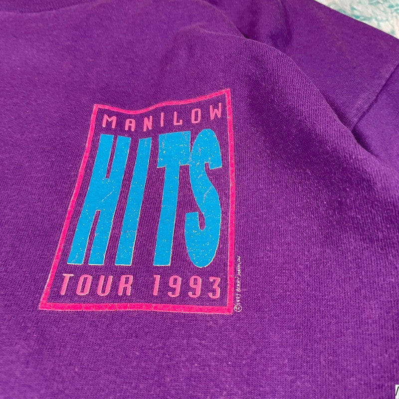 Vintage 90s Purple Barry Manilow T Shirt - XL