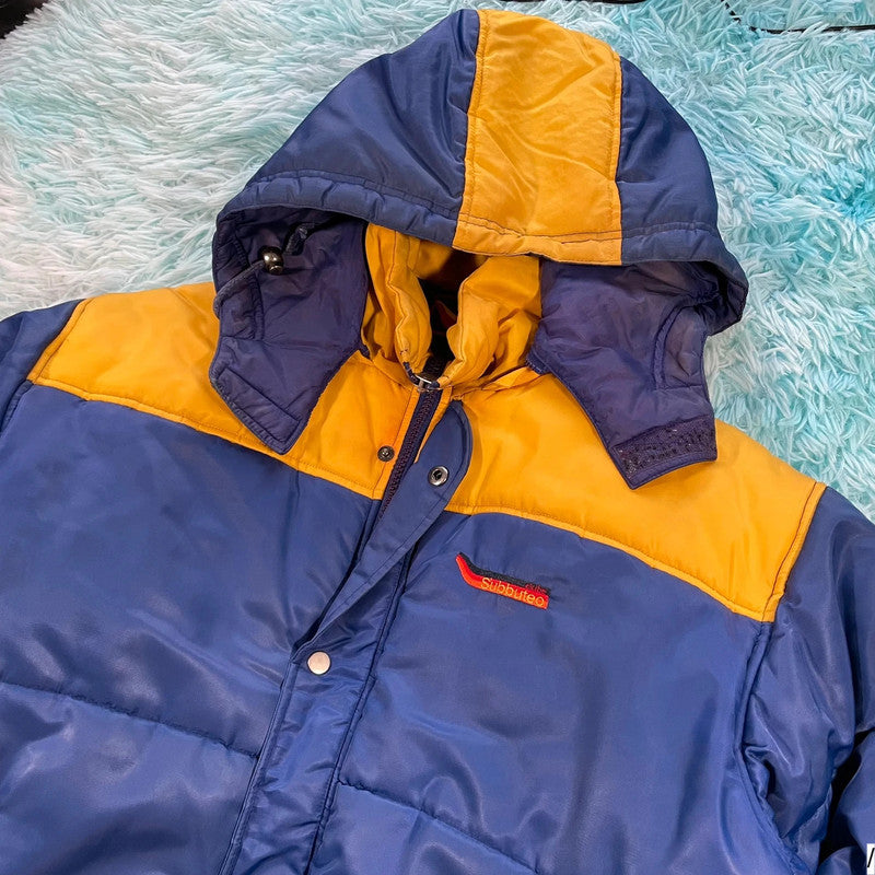 Vintage 90s Subbuteo Managers Puffer Coat - Large