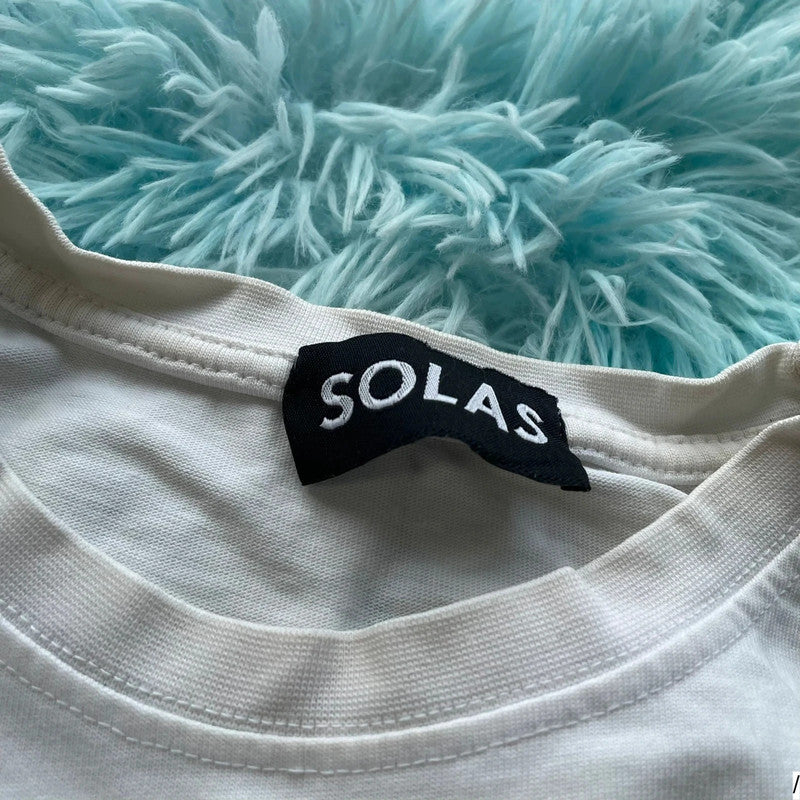 White Solas Graphic T Shirt - Large