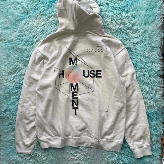White Moment House Graphic Hoodie - Large