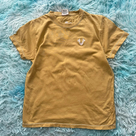 Yellow True Religion T Shirt - Medium