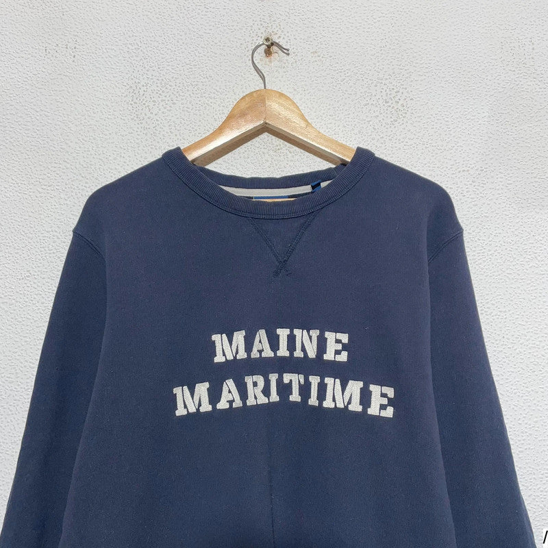 Navy Gant Sweatshirt Maine Maritime - Large