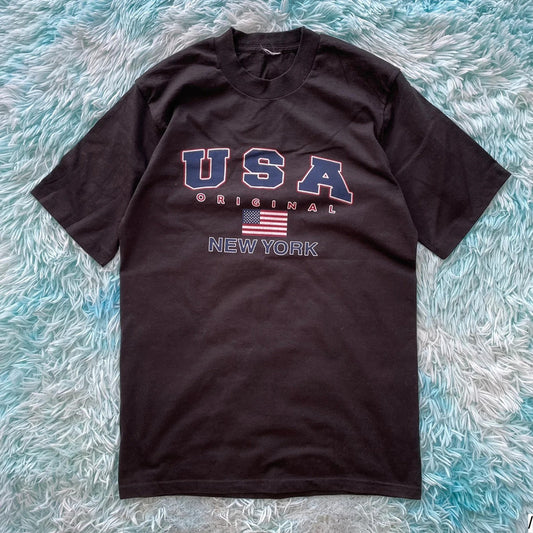 Vintage 90s Black New York T Shirt - Small