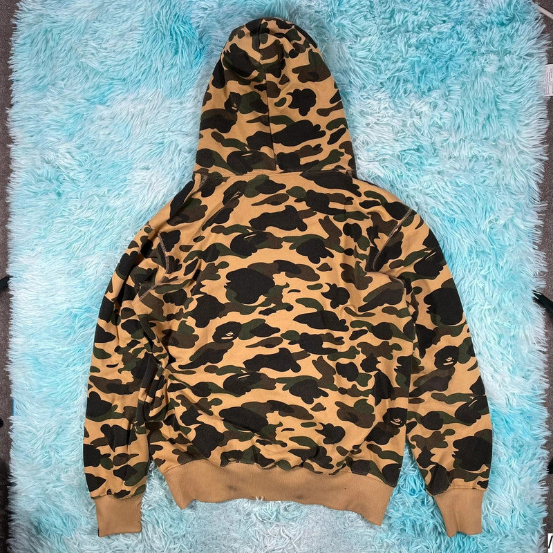 Khaki A Bathing Ape BAPE Camo Hoodie - XXL
