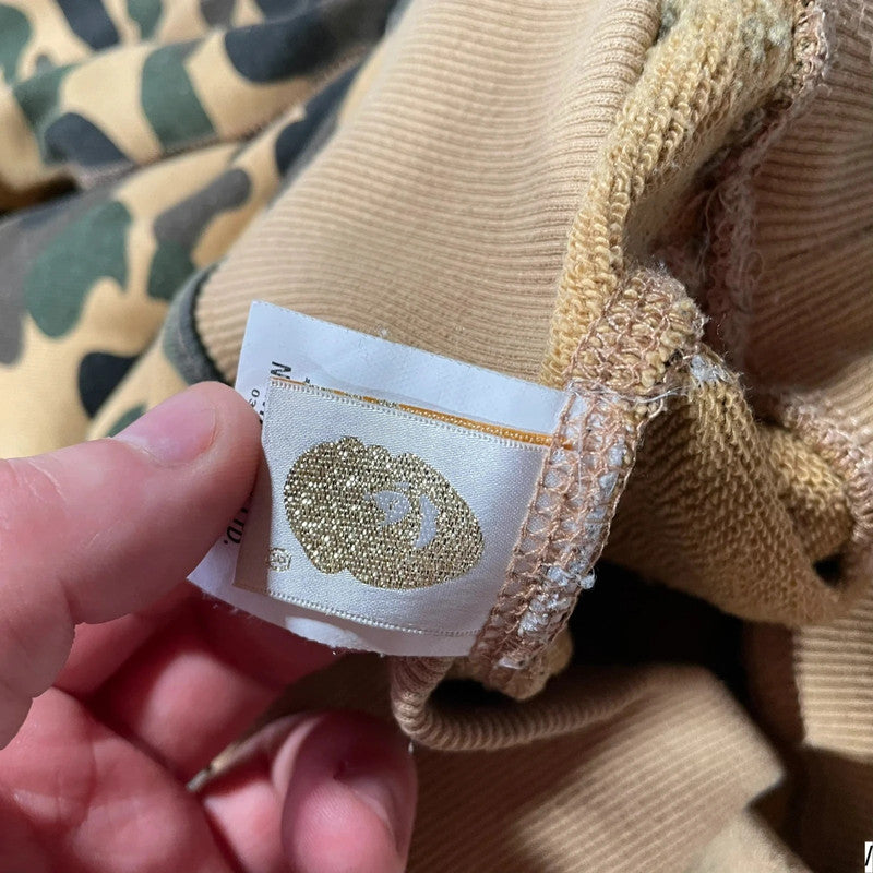 Khaki A Bathing Ape BAPE Camo Hoodie - XXL