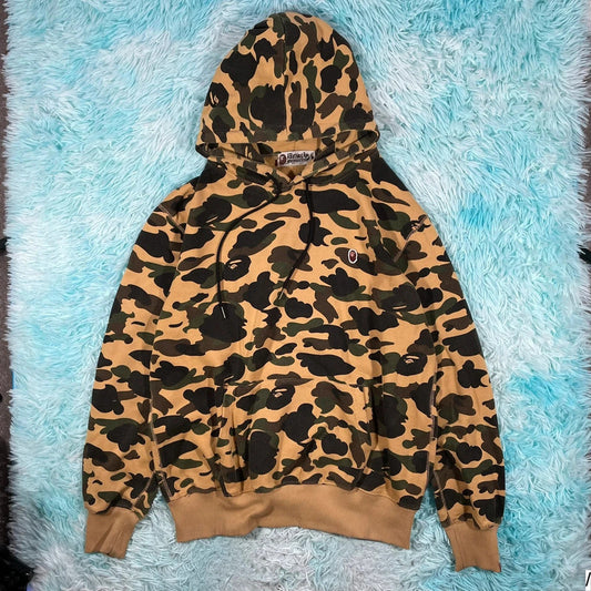 Khaki A Bathing Ape BAPE Camo Hoodie - XXL