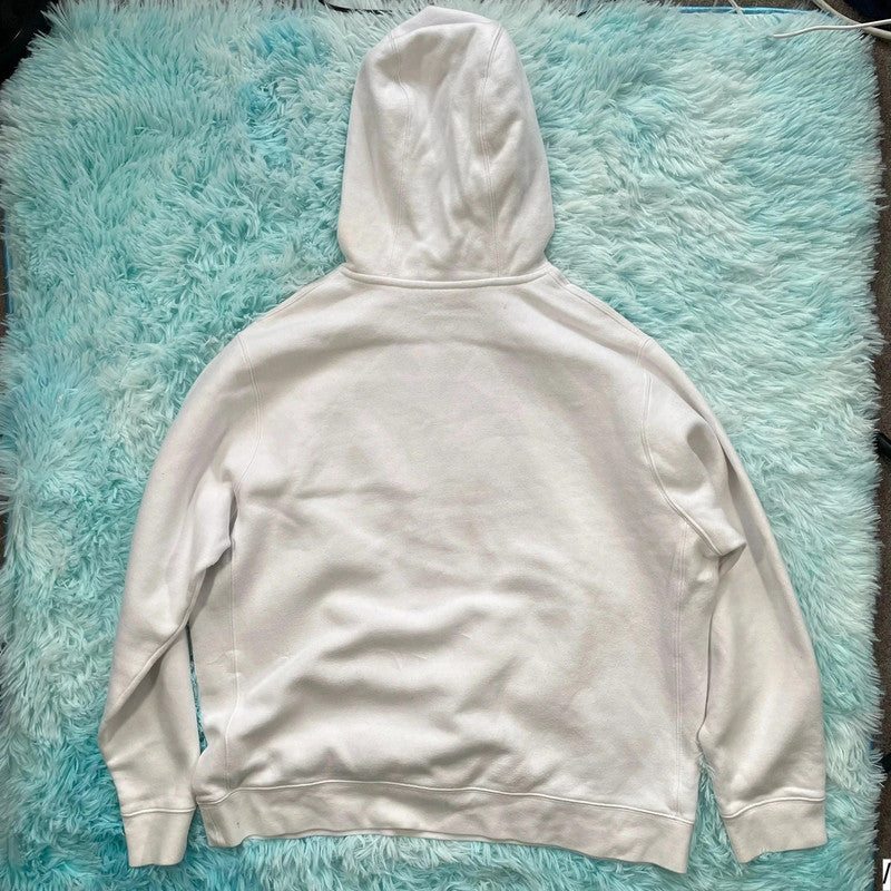 White Nike Hoodie Plain - Large