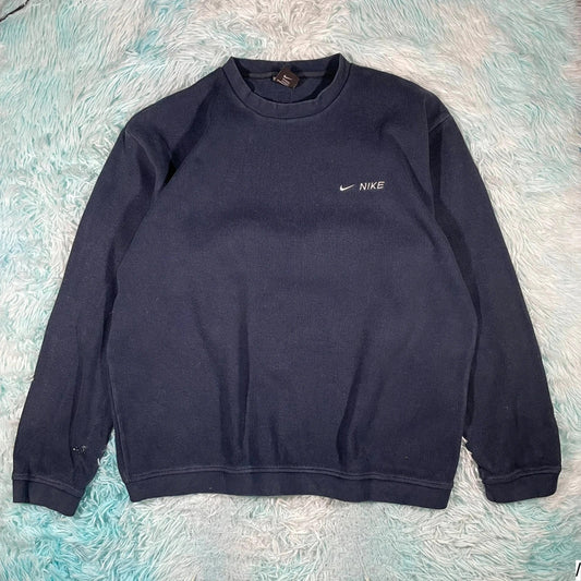 Vintage 00s Navy Nike Sweatshirt - XL