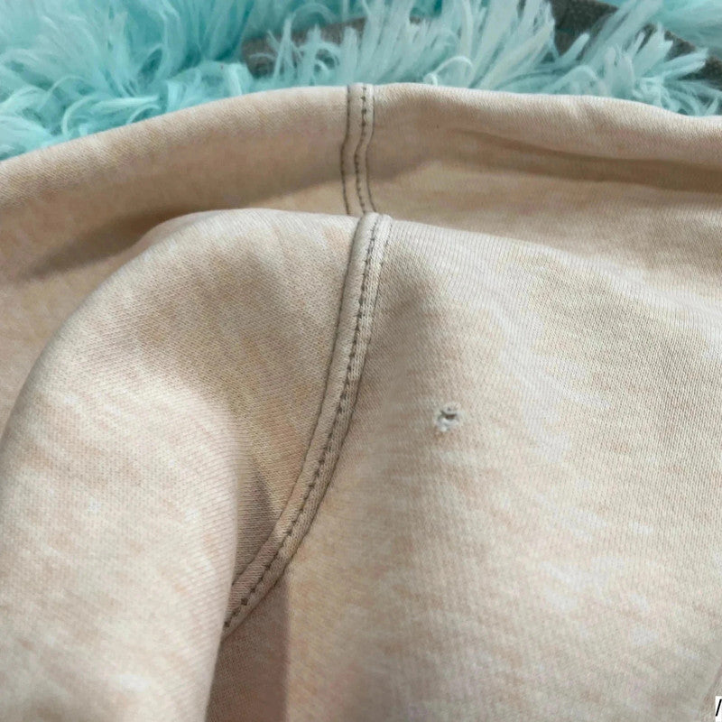 Light Rose Pink Nike Club Hoodie Spellout - Large