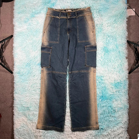 Princess Polly Cargo Jeans Low Waist - Size 10