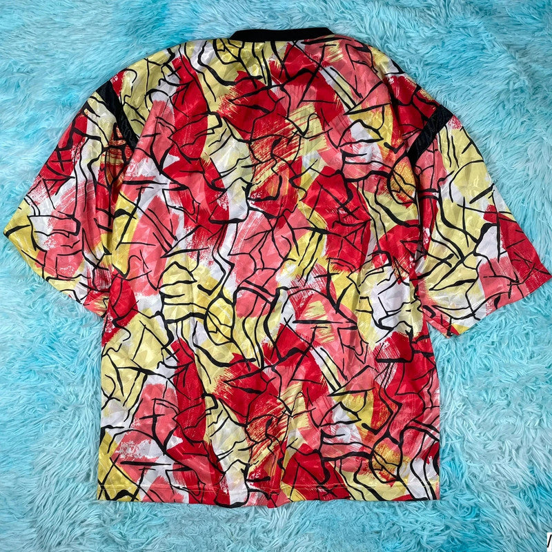 Deadstock Vintage 90s Funky Patterned Football Shirt - XL