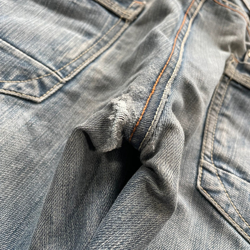 Vintage Y2K Crosshatch Baggy Jeans - 34W 32L