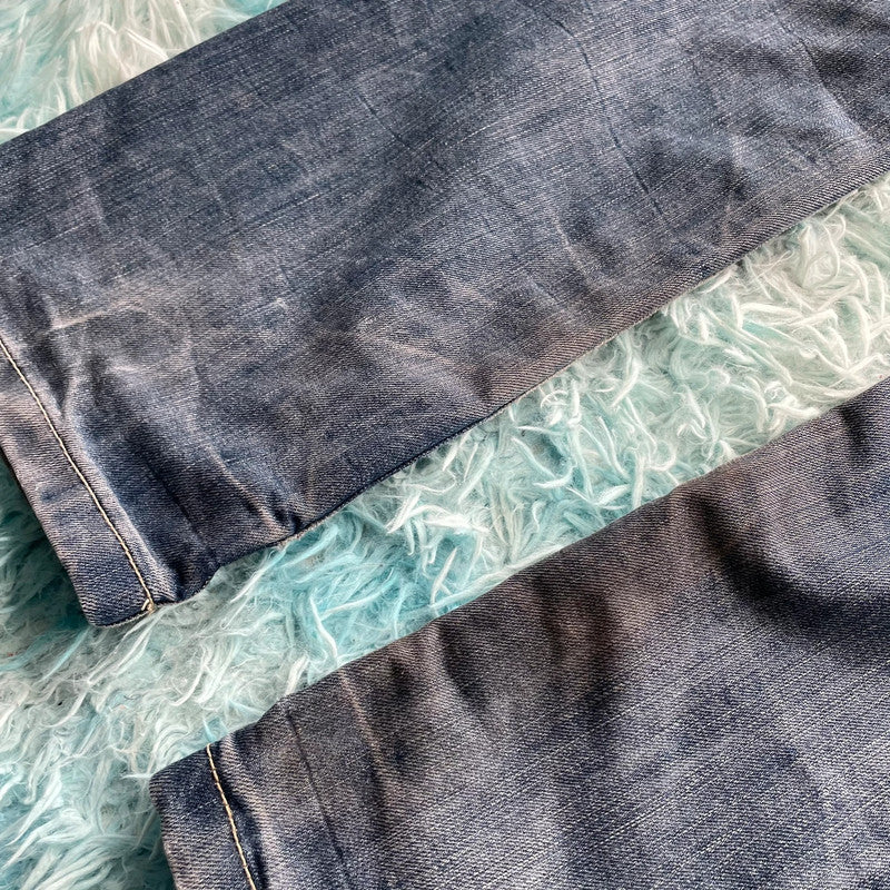 Vintage Y2K Crosshatch Baggy Jeans - 34W 32L