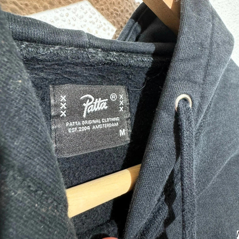 Black Patta Hoodie Plain - Medium
