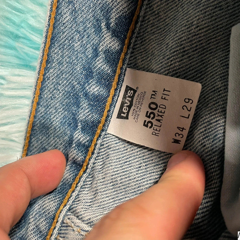Vintage 90s Levi’s 550 Jeans Baggy Straight Leg - W34 L29