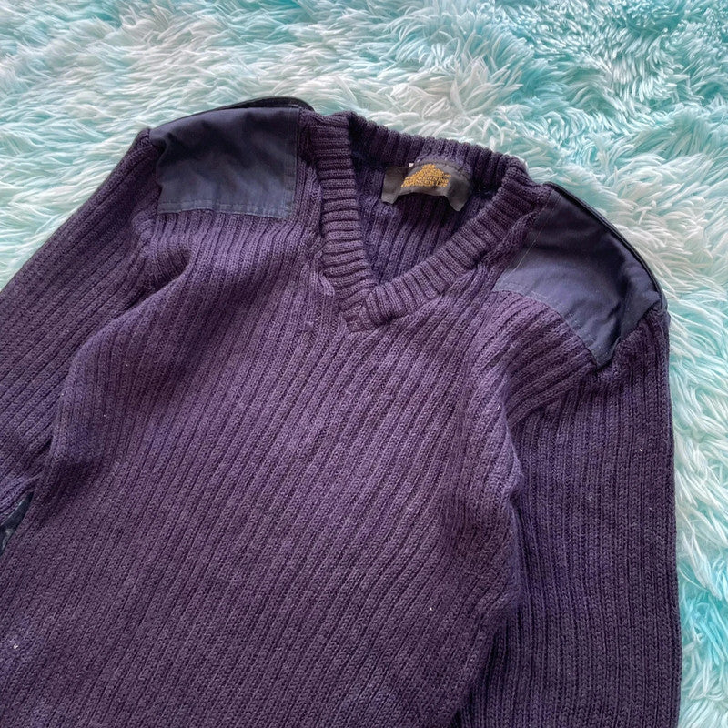 Vintage 80s Navy Toye Kenning & Spence Police Jumper - Medium