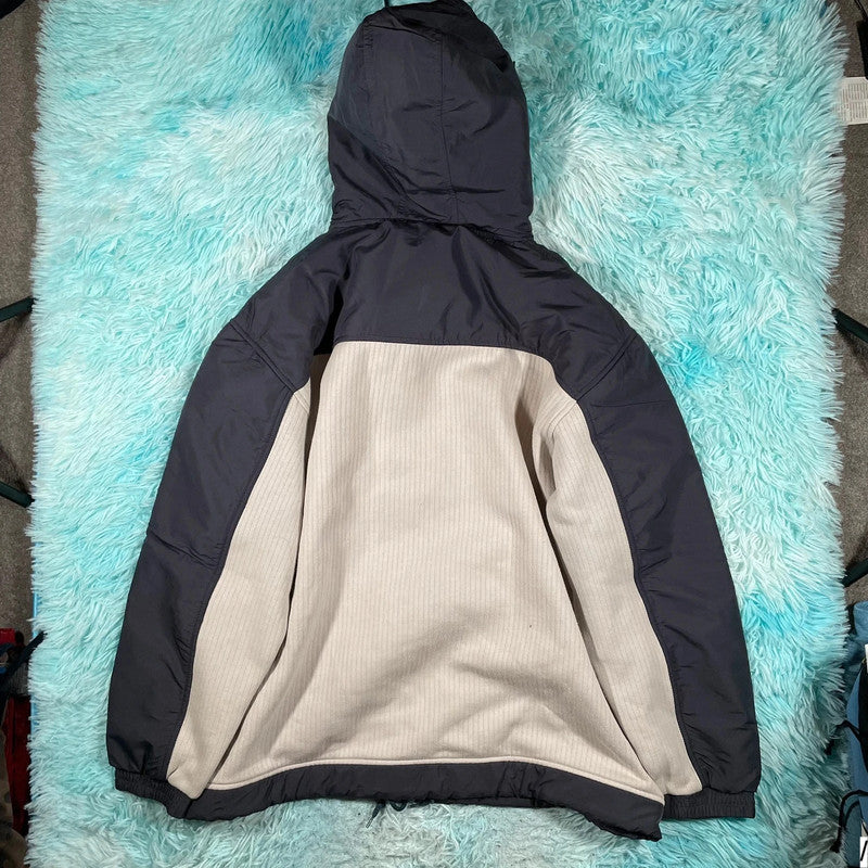 Vintage 90s Beige & Navy Kappa Fleece Jacket - XXL