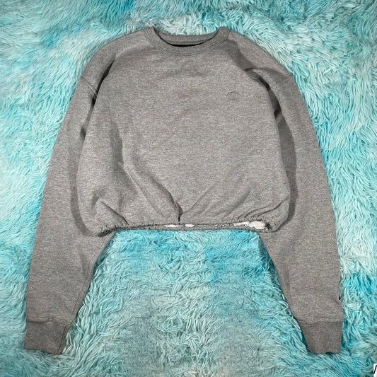Grey Champion Cropped Sweatshirt - Large