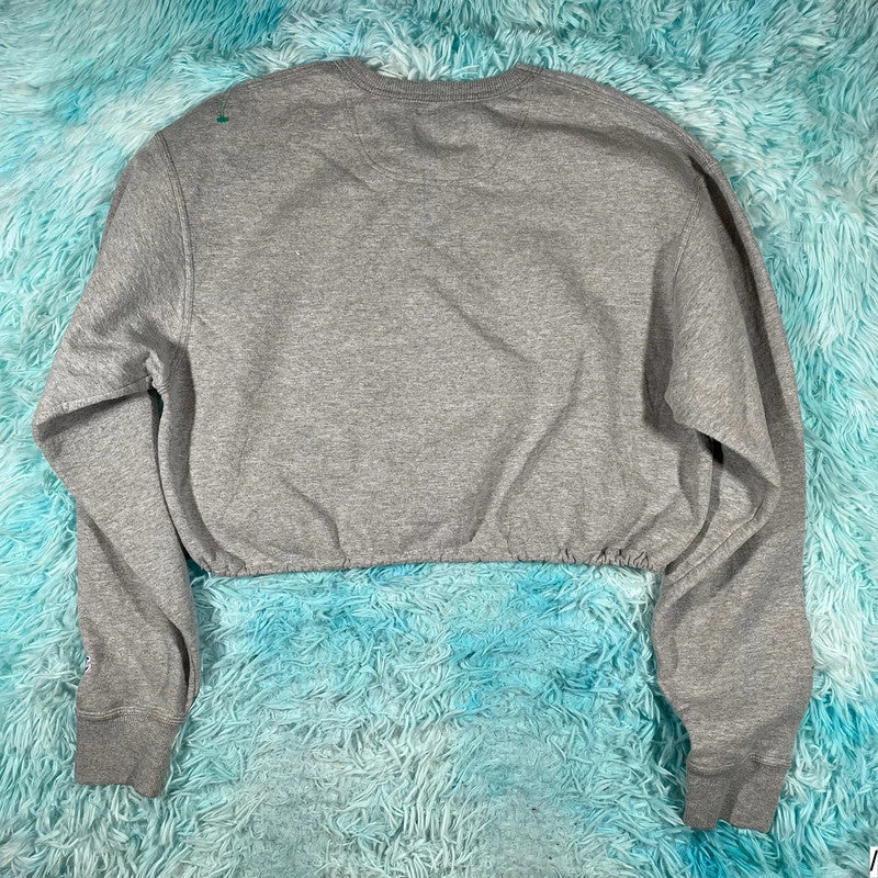 Grey Champion Cropped Sweatshirt - Large