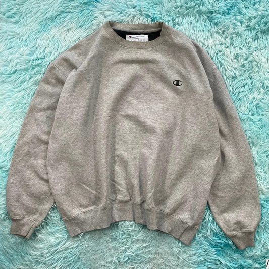 Vintage 00s Grey Champion Sweatshirt Plain - XXL