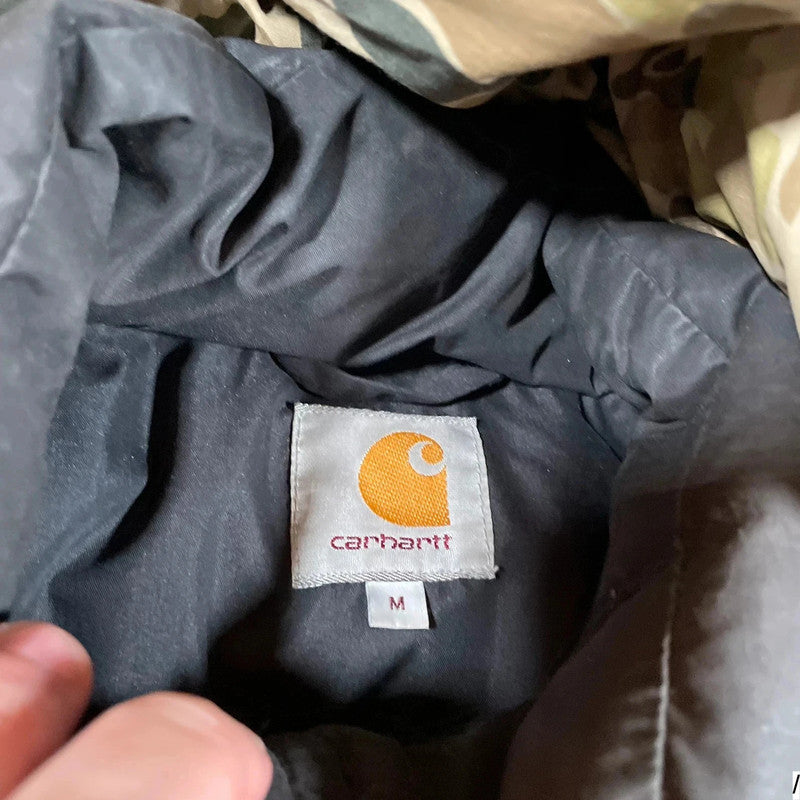 Black Carhartt Puffer Jacket Camo Lining - Medium