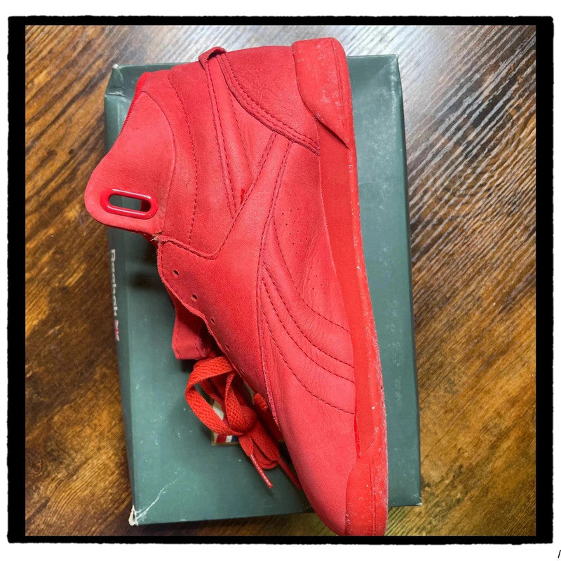 Deadstock 90s Red Reebok Plie Hi-Top Trainers Gallery Collection - UK4