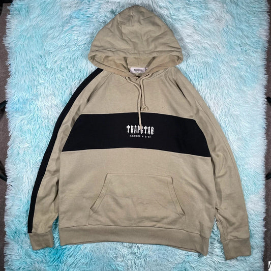 Beige & Black Trapstar Hoodie - XXL
