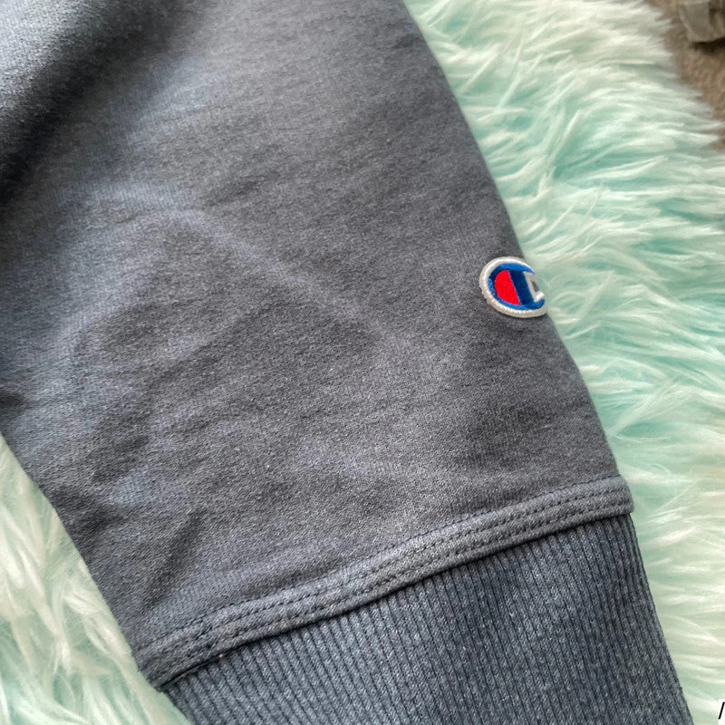 Vintage Navy Champion Plain Sweatshirt - Large