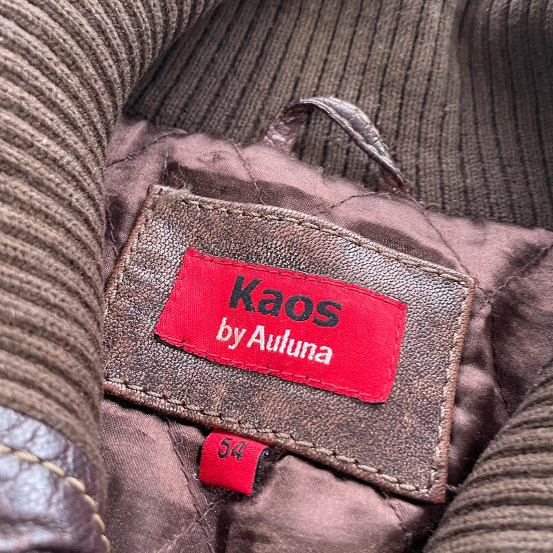 Vintage Y2K Brown Leather Jacket - XL
