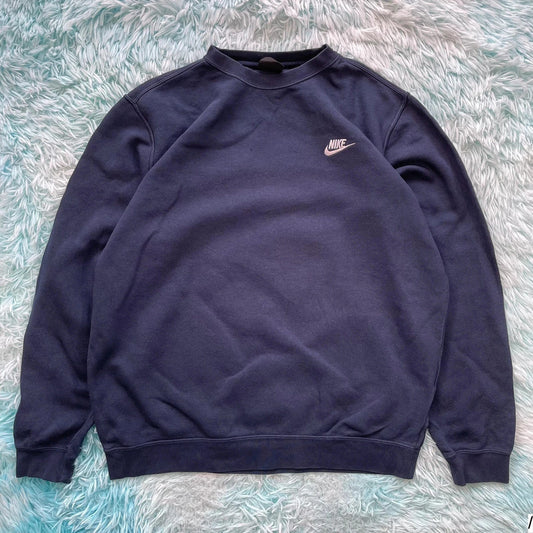 Navy Nike Sweatshirt Plain - Large