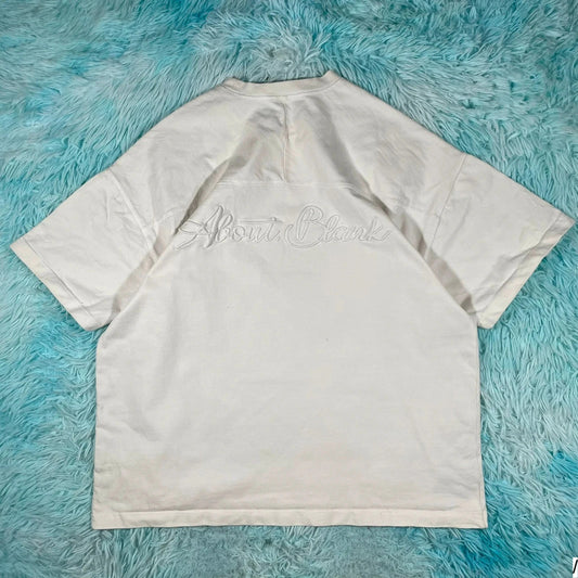 White about:blank Heavyweight T Shirt - Medium