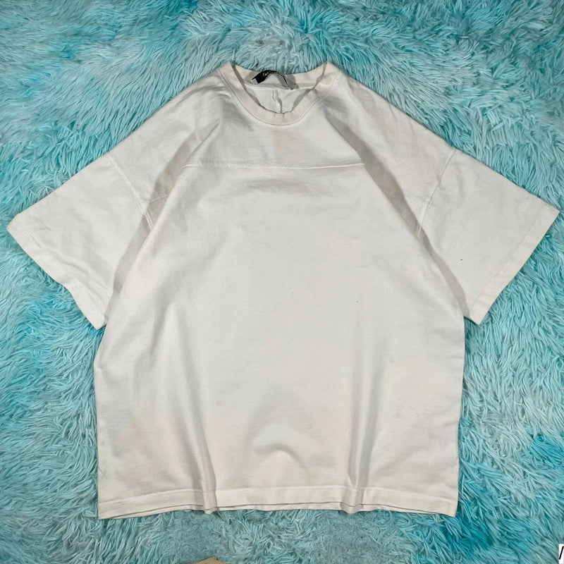 White about:blank Heavyweight T Shirt - Medium