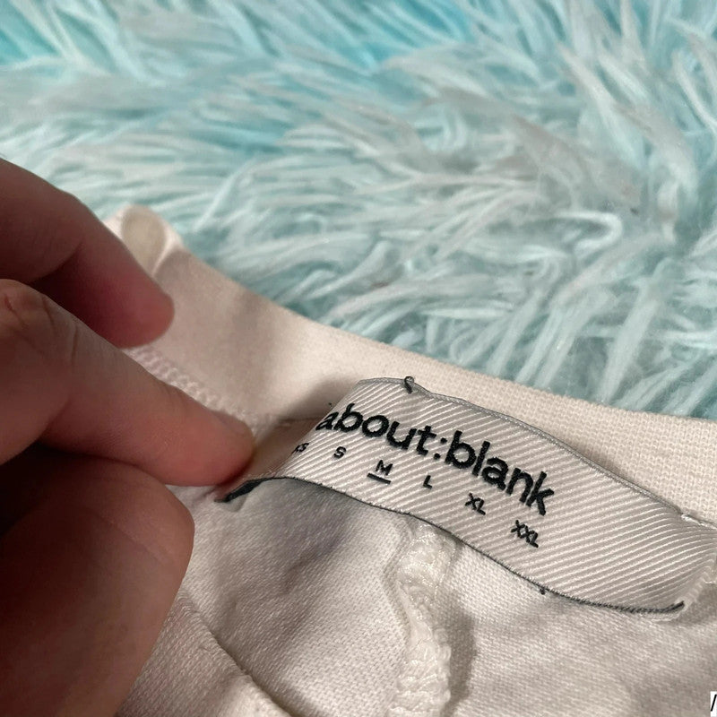 White about:blank Heavyweight T Shirt - Medium