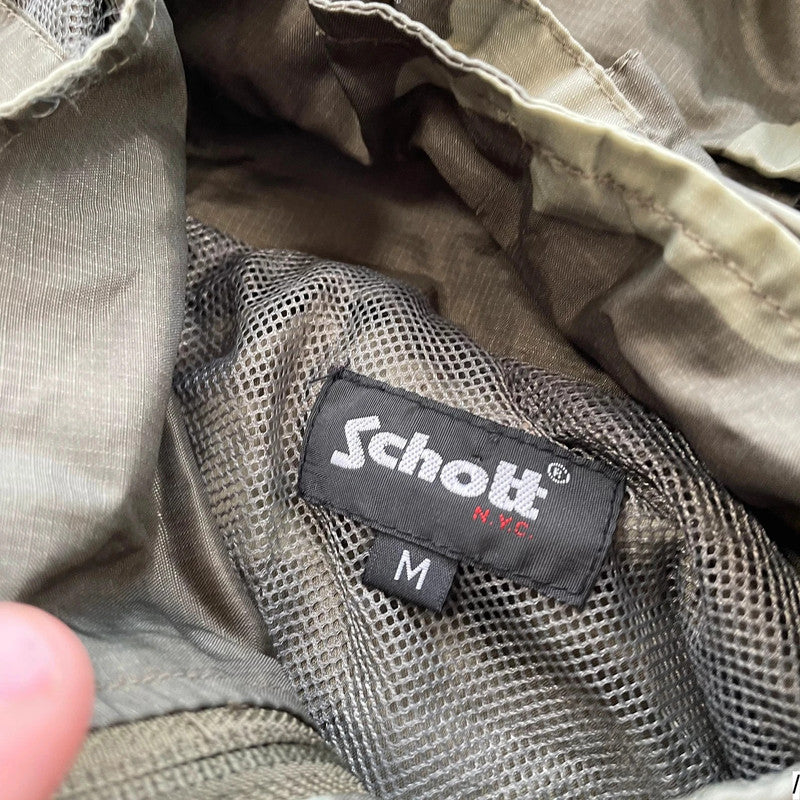 Vintage Camo Schott NYC Windbreaker Jacket - Medium