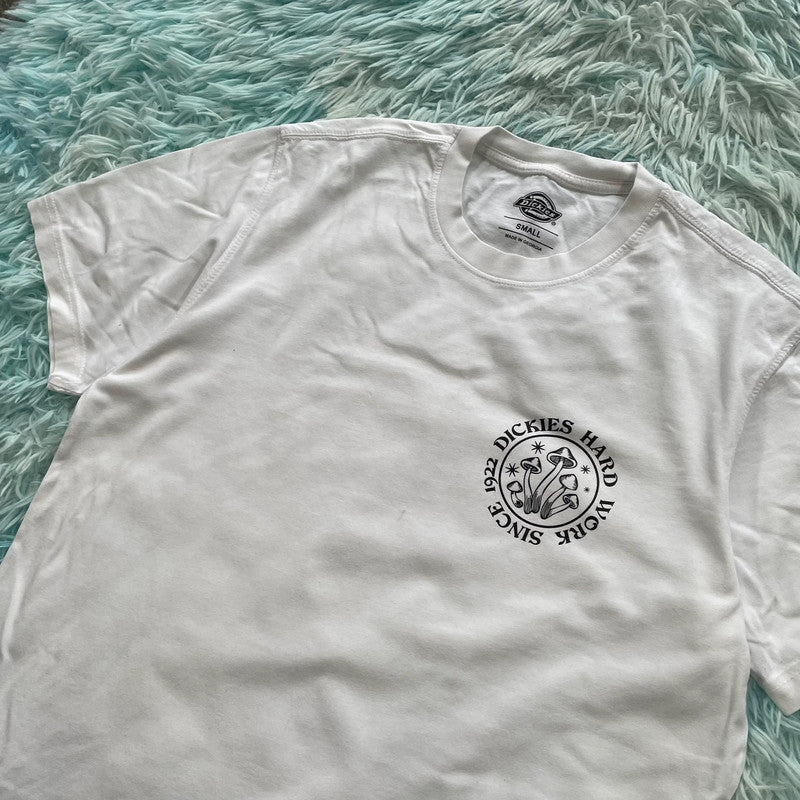 White Dickies Graphic T Shirt - Small