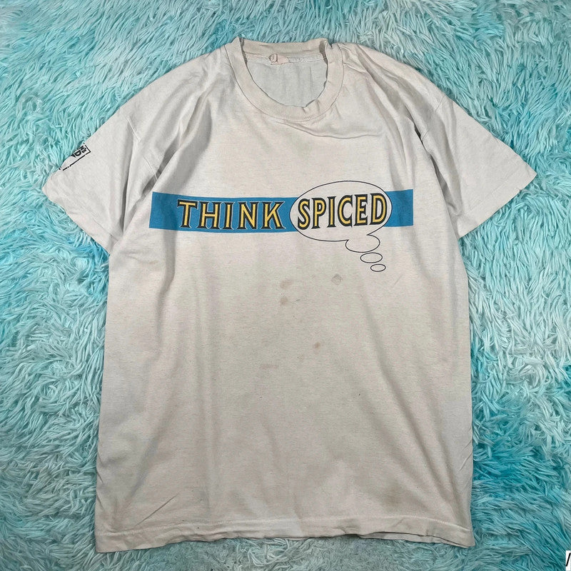 Vintage 80s White Morgans Rum Spiced Promo Graphic T Shirt - Large
