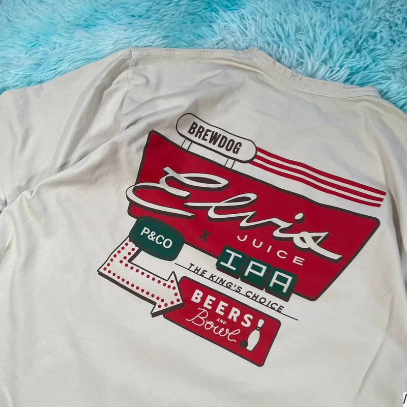 Cream P & Co x Brewdog Graphic T Shirt - Large
