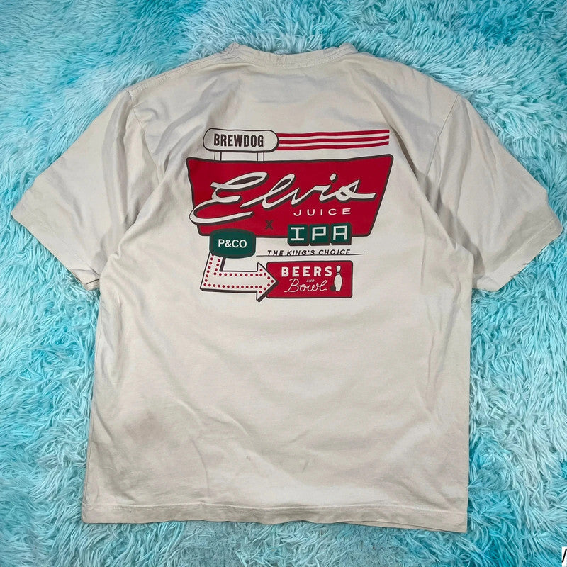 Cream P & Co x Brewdog Graphic T Shirt - Large