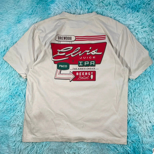Cream P & Co x Brewdog Graphic T Shirt - Large