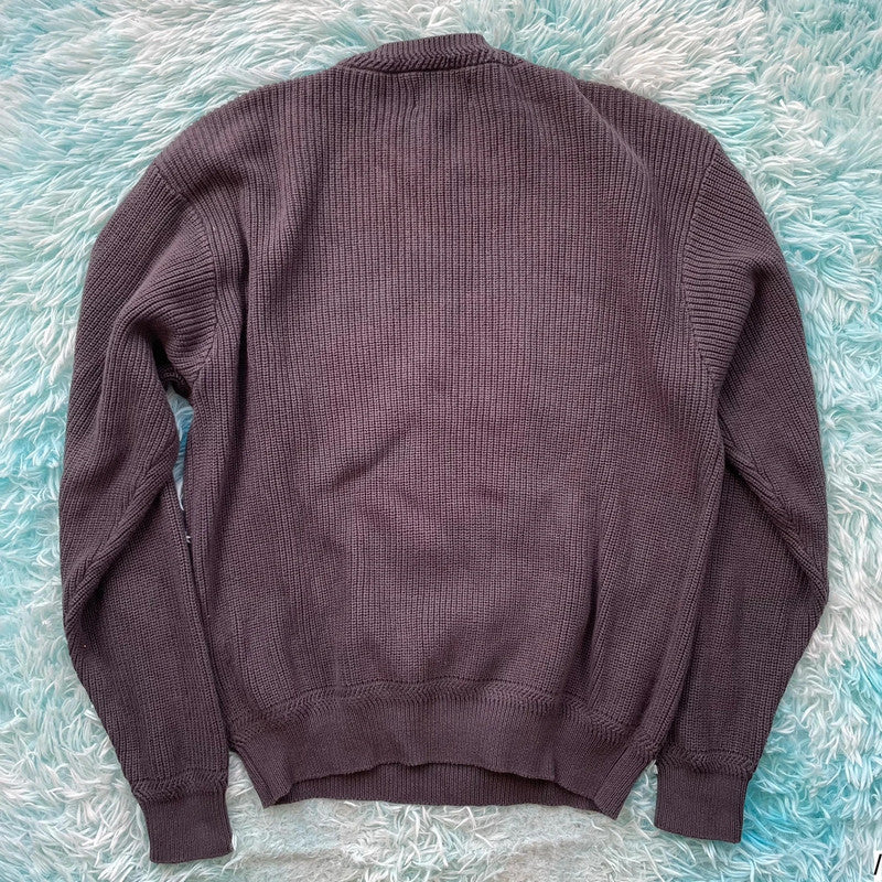 Grey Yardsale Heavyweight Knitted Jumper - Small