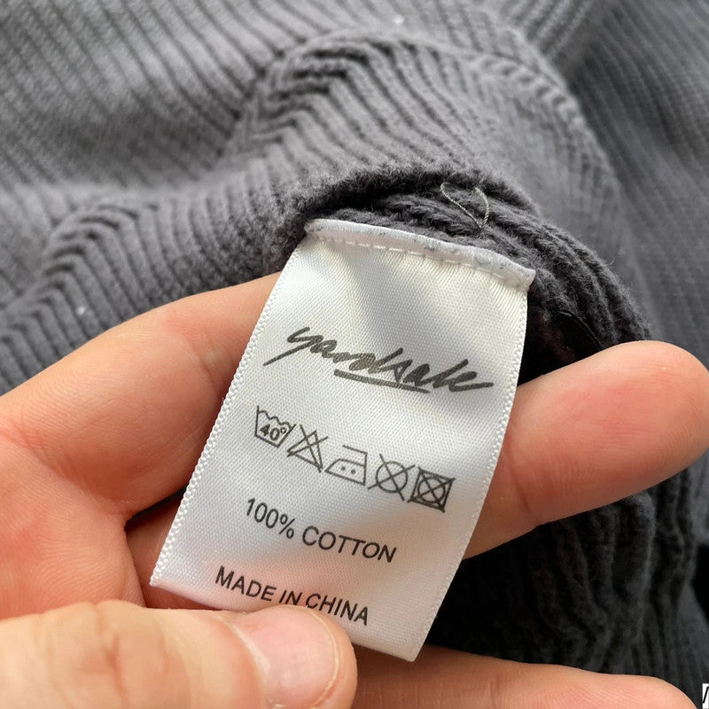 Grey Yardsale Heavyweight Knitted Jumper - Small