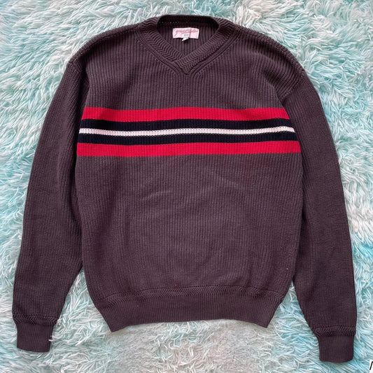 Grey Yardsale Heavyweight Knitted Jumper - Small