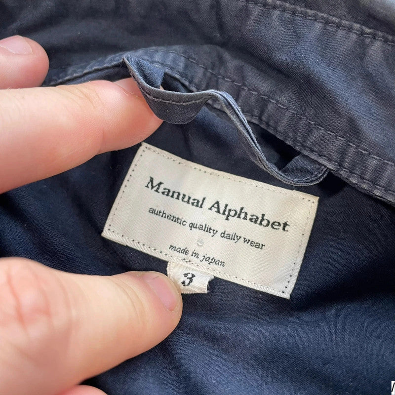 Navy Manual Alphabet Jacket Knee Length - Large