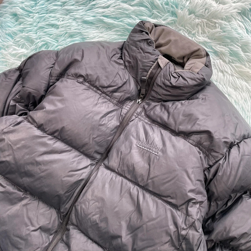 Black Kathmandu Puffer Jacket Down Fill - Small