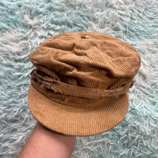 Vintage 80s Beige JS Wilson Worker Cap